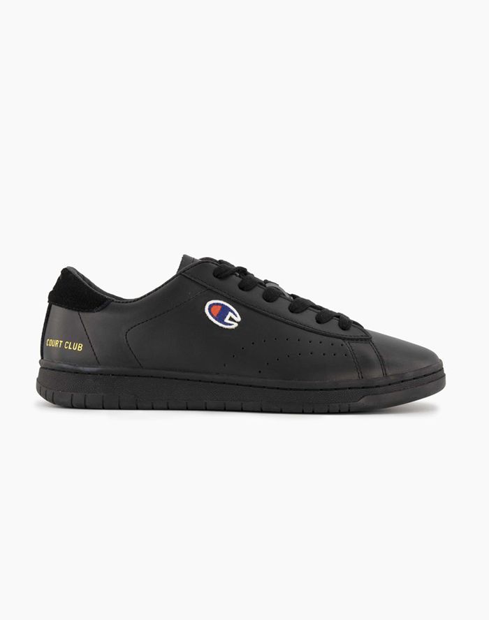 Champion Court Club Patch Logo Sneakers Heren - Zwart - Belgie 7204VZTIB